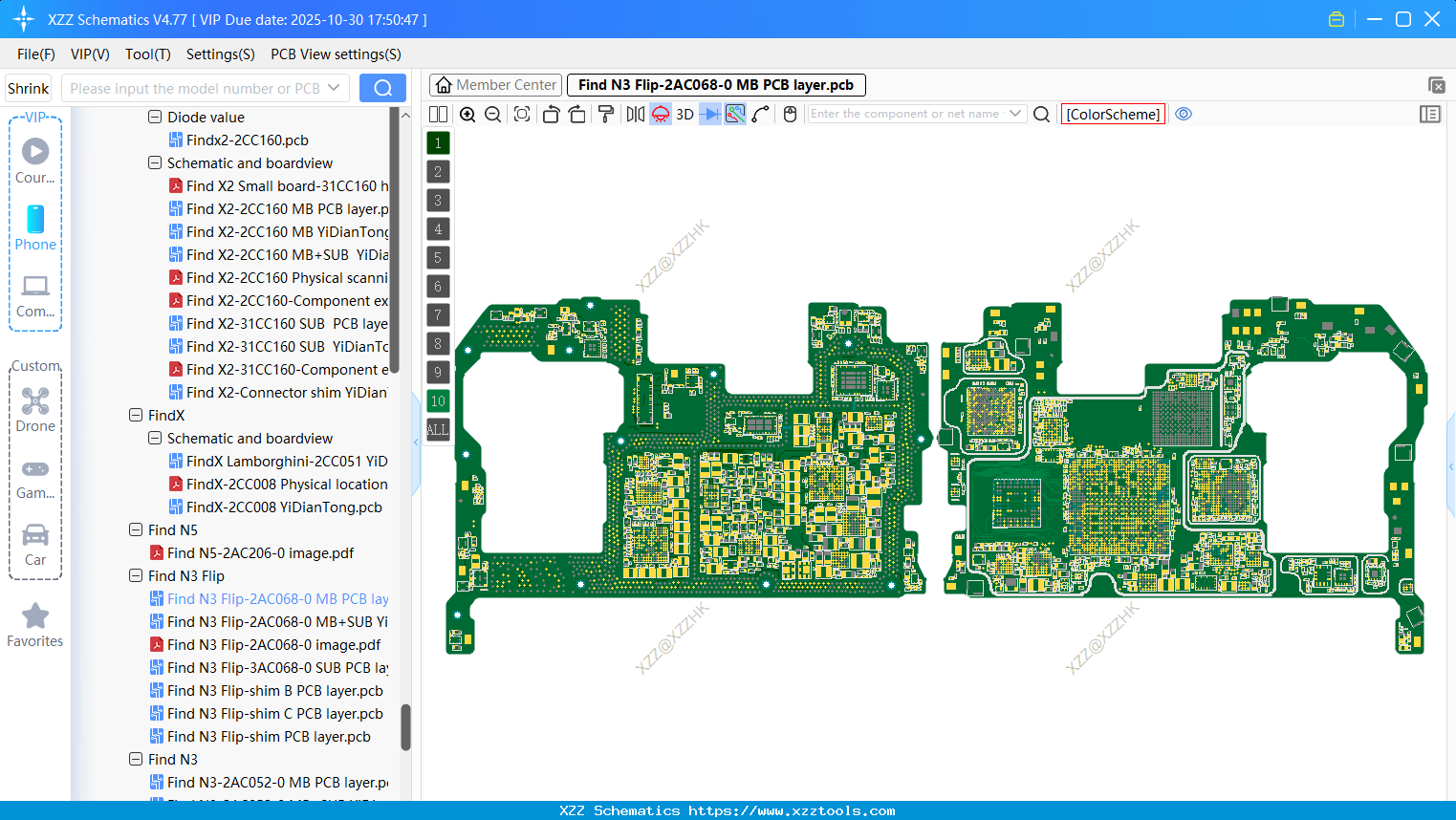 OPPO Find N3 Flip-2AC068-0 MB PCB Layer